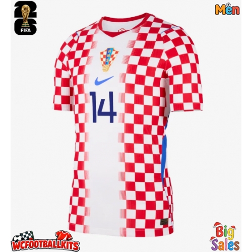 Croatia Ivan Perisic #14 Replica Home Stadium Shirt World Cup 2026 Short Sleeve